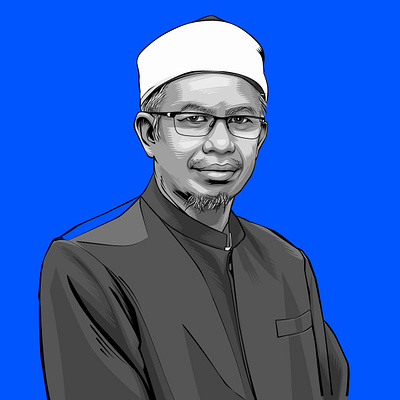 Datuk Dr. Zulkifli Al-Bakri graphic hafiz ismail illustration illustrator islamic malaysia minister muslim portrait