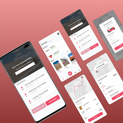 Curbside Pick up app design flat ui ux