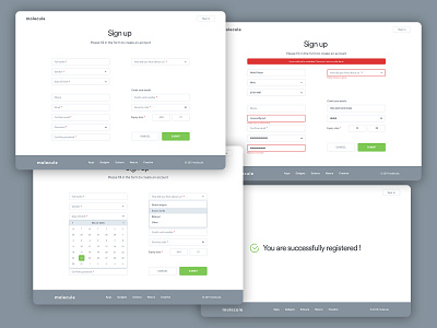 Registration design form minimal registration sign signup simple standard typography ui ux xd