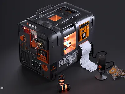 USDB Machine abstract branding c4d concept creative design illustration machine ui