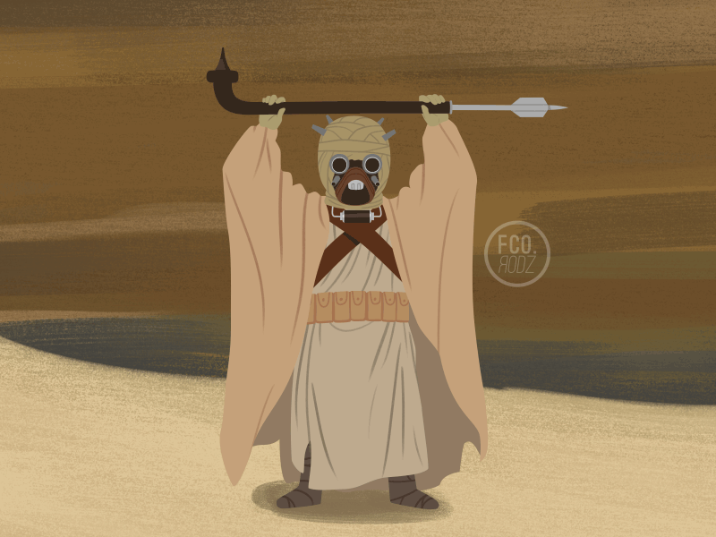 Tusken 2d animation gif illustration motiongraphics photoshop star wars