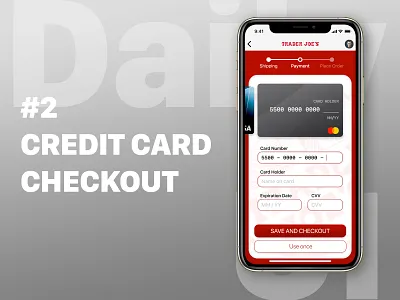 Daily UI #2: Credit Card Checkout Page credit card checkout dailyui figma mobile