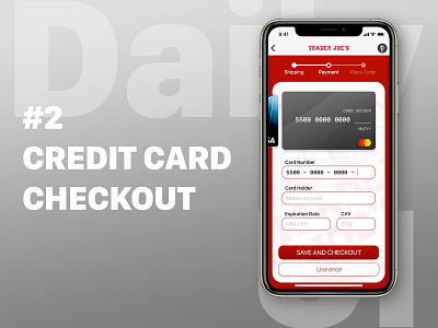 Daily UI #2: Credit Card Checkout Page credit card checkout dailyui figma mobile