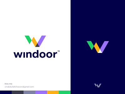 Windoor Logo Design brand branding brandmark coinbase cryptocurrency design digital currency identity letter logo logo design logo designer logo mark logodesign logos logotype mark monogram symbol thefalcon