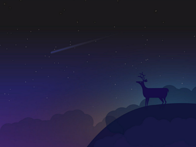 Night View of Sky from the Mountain deer mountain night view night vision stars