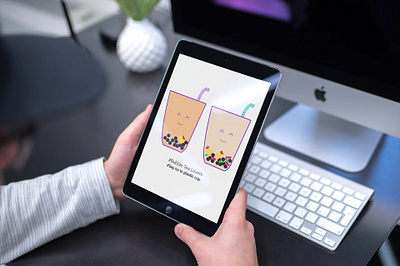 Bubble Tea - Say no to plastic cup adobe adobe xd bubble tea draw illustration pen tool