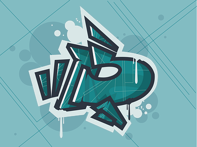 Graff letter "D" graff graffiti graffiti art graffiti digital