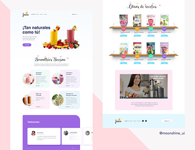 Smoothies Landing Page branding daily ui dailyui design figma smoothies uidesign