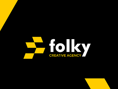 Letter F Logo for Folky brand branding color design f logo illustration letter f letter f logo logo prio hans typography vector