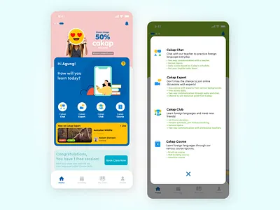 CAKAP Language Learning App Redesign app case study design digital product design e learning education indonesia language learning mobile app ui uiux ux ux design