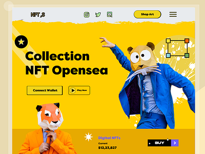 NFT Marketplace - website design animation css design development front end interface nocode product scroll ui