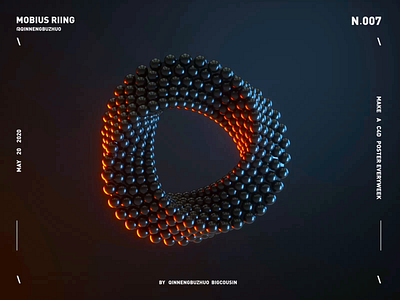 MOBIUS RIING C4D ANIMATION animation art c4dart c4dfordesigners china colors continue to work hard design illustration mobius typography