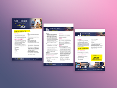 Skillsroad x ASUS Cheat Sheet corporate document document design recruitment