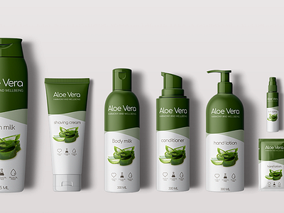 Kraemer | Aloe Vera branding design label design logo