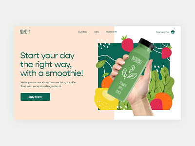 Smoothie Hero Image Concept drink drinks hero image site smoothie smoothies website