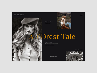 A Forest Tale concept design fashion grid interaction interaction design interface landing page landing page design models photo photography portfolio project scroll ui ui design web website