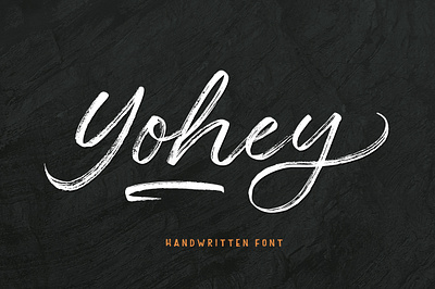 Yohey cursive handwriting headline ink logo magazine oldstyle organic poster rough