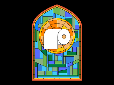 Bloodrush Stained Glass bloodrush design digital illustration music stained glass toilet paper toilet paper roll window