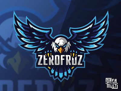 ZEROFROZ EAGLE MASCOT LOGO ESPORT/SPORT brand character design esport esport logo fortnite game logo mascot sport