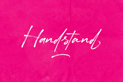 Handstand cursive handwriting headline ink logo magazine oldstyle organic poster rough