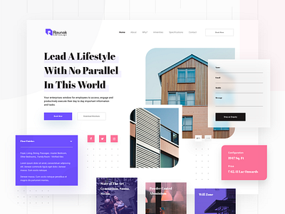 Real Estate / Property - Landing Page UI Design adobe xd branding concept design graphic design illustration landing page design lead capture property real estate typogaphy ui user experience user interface ux visual design website design