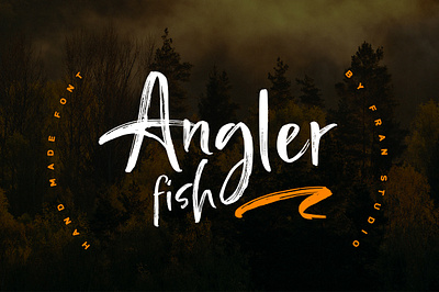 Angler fish cursive handwriting headline ink logo magazine oldstyle organic poster rough