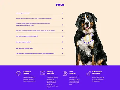 🦟 Ultrasonic Pest Repeller - FAQ section🐶🦟 clean design ecommerce landing page pet care ui webdesign website