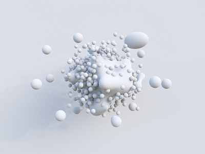 Metaparticles Clay 3d abstract balls blender bubbles c4d clay clean concept cycles glitch glitch art illustration metaballs molecular particle particles render rendering white