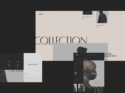 Stamp clean ecommerce fullscreen interface minimal site store ui ux web