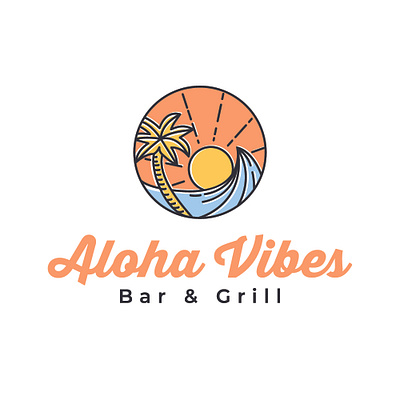 aloha vibes - logo design brand identity illustration logo logo design logotype