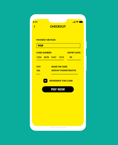 Daily UI - 002 - Credit Card Checkout creditcard dailyui 002 design ui user inteface