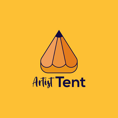 Artist Tent ✏️+⛺ logo design. design designer graphic graphics graphics design logo logodesign logodesigner logos logotype