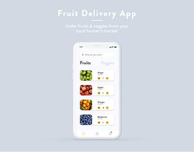 Fruit Delivery App delivery app fruit app minimalist ui ux veggie app