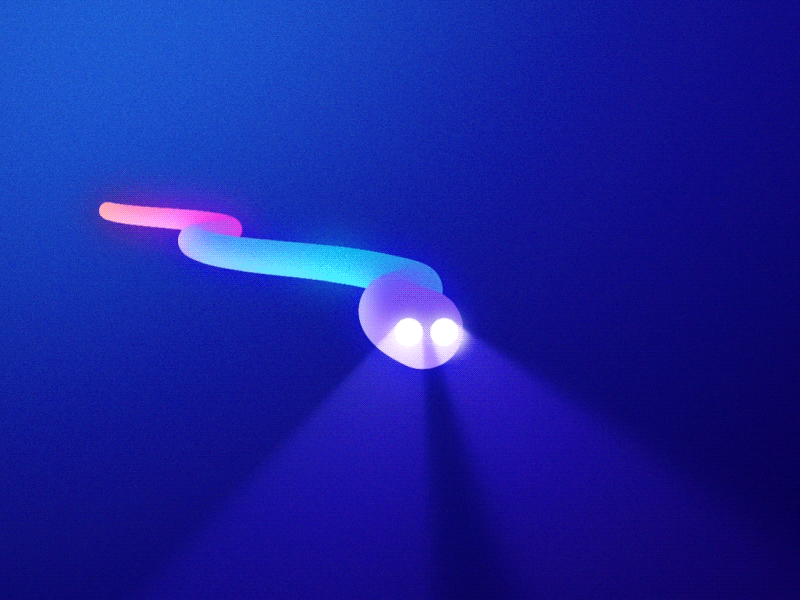 Sneaky snake 2d after effect animation cute design eye gif gradient illustration snake