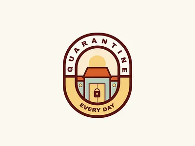 Quarantine Emblem Logo adobe illustrator design flat icon illustrator logo minimal vector vector art vector illustration