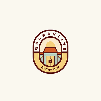 Quarantine Emblem Logo adobe illustrator design flat icon illustrator logo minimal vector vector art vector illustration