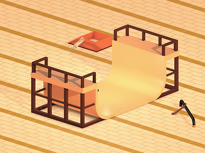 Skate Park Modeling & Animation 3d animation animation c4d loop animation modeling park ramp skate skateboard skateboarding