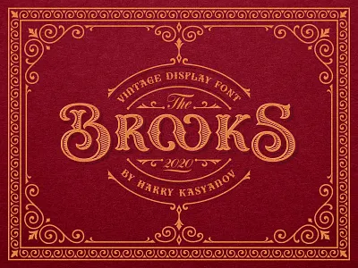 Brooks Vintage Font Family alchohol barbershop font harry kasyanov label design lettering logo packaging serif tattoo studio vinntage whiskey