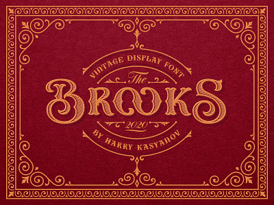 Brooks Vintage Font Family alchohol barbershop font harry kasyanov label design lettering logo packaging serif tattoo studio vinntage whiskey