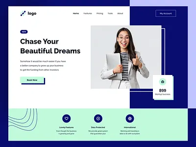 YouStartup Website business career features finance landing page startup ui ux web design website