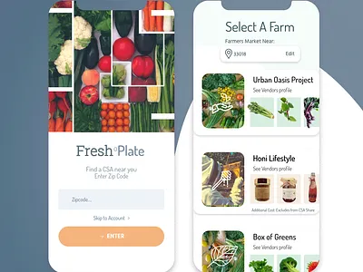 FreshPlate AndreaSaavedra dailyui farmer farmers market food food app mobile mobile app mobile ui ui