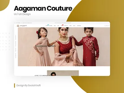 Women's Fashion & Clothing Website - AAGAMAN COUTURE clothes shop clothing clothing brand home page design landing page design uiux website ui design website ux