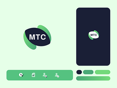 MTC Branding branding branding and identity branding design colour drafts gradient gradient color green green logo icon iconography identity illustration logo logo design palette touch football ui ui ux webdesign