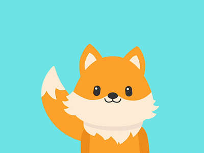 My first character animation after effects animal animation animation 2d character design digital illustration fox illustration illustrator kawaii vector