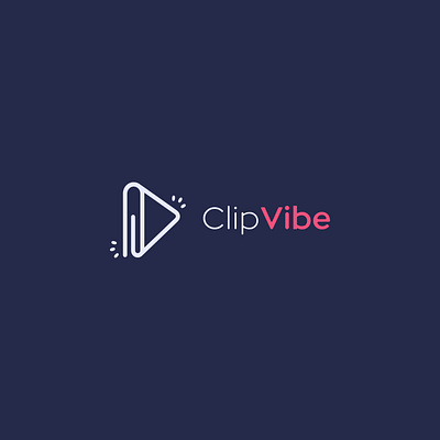 ClipVibe logo clip edit illustrator logo play premiere vibe video