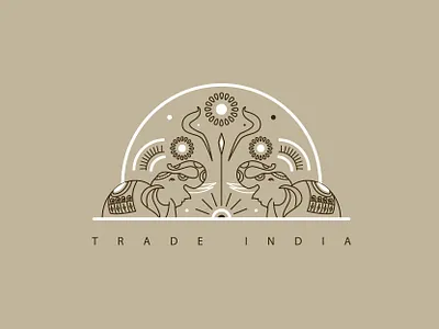 Trade India Icon Design art blackonewhitegk branding concept design firebeez icon illustration illustrator india indian indianart poster tradeindiaicon trading vector