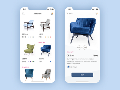 In Stock app app design design e commerce app explore furniture app furniture website mobile online store product design product page ui ux uxdesign web design