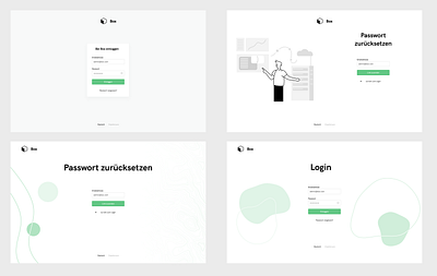 Login & Reset Password design exploration blobs cta button green illustration login minimal outline reset password