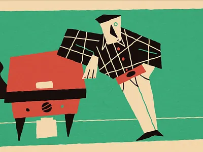 Grillin' 2d animation 2d character animation branding design designer designer for hire motion motion design motion graphics visdev visual development