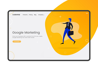 Google Marketing Landing Page black branding branding agency character clean dribbble invite dribble interface landing landing page minimal travel typography ui uidesign uiux web design webdesign yellow